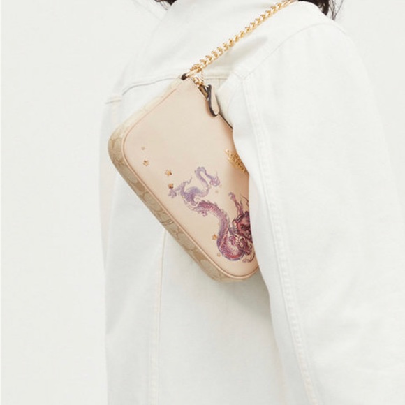 NWT COACH New Year Nolita 19 With Chain With Signature Canvas Dragon - Picture 4 of 9